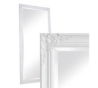 Wholesaler GmbH Miroir Mural élégant Blanc Baroque Miroir de Garde-Robe en Bois avec facettes 180 x 80 cm