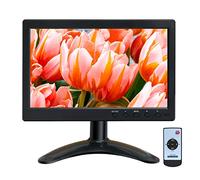 WHOLEV Moniteur 10 pouces IPS TFT LCD 1024 x 600 avec ports AV/VGA/HDMI/BNC/USB Casque Haut-parleur intégré pour bureau/entreprise/sécurité à domicile Raspberry Pi CCTV Caméra PC DVR