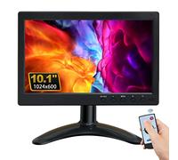 WHOLEV Moniteur de sécurité de 10,1 pouces FHD CCTV PC Moniteur avec VGA HDMI BNC AV entrée USB haut-parleur intégré 178 grand angle pour Raspberry Pi Game Computer
