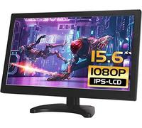 WHOLEV Moniteur HDMI 15,6 Pouces CCTV LCD IPS 1920 x 1080 Audio Vidéo Display avec télécommande/USB/VGA/AV/BNC/HDMI Ecran Rotatif pour Raspberry Pi House Caméra de Surveillance PC DVD DVR
