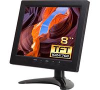 WHOLEV Petit moniteur HDMI - 8" TFT LCD 1024 x 768 avec entrée VGA/AV/HDMI/BNC/USB pour caméra de sécurité bureau/magasin/maison, Raspberry Pi, DVD, DVR, haut-parleur intégré, télécommande