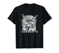 Whom Grammar Humour Chouette Jeu de Mots pour professeurs d'anglais T-Shirt Graphique avec Valeur