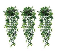 Whonline Lot de 3 Plantes artificielles à Suspendre avec Pots pour Maison, Chambre à Coucher, Mur, décoration de Jardin