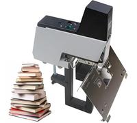 WHOOLEFUN Agrafeuse Électrique De 2 À 30 Feuilles, Machine À Relier Automatique À Cheval, avec Interrupteur À Pédale, Pression De Reliure Réglable De 1 À 9 Niveaux, pour Reliure De Livres Lourds