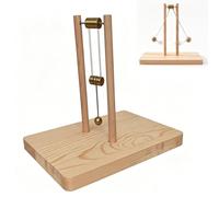 WHOOLEFUN Pendule Double du Chaos en Bois, Décoration Artistique De Bureau, Modèle De Démonstration De Physique, Bois Massif, Assemblage DIY, Cadeau Esthétique Unique pour Un Ami