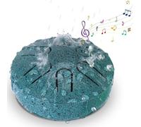 WHOOLEFUN Tambour de Pluie pour Jardin, 7,6 cm, 6 Notes, Tambour à Langue en Acier, Carillon de Pluie, Instrument de Musique en Plein air, Tambour de méditation pour Enfants et Adultes
