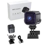 Whoonly Camera - Avoir 32G Carte, Aucune connexion Wi-Fi requise, Aucun câblage requis, Alarme à détection de mouvement, Interphone bidirectionnel, Vision nocturne infrarouge (Pas de cartes)