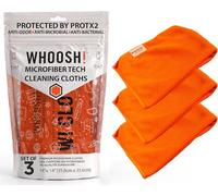 WHOOSH! Chiffons Microfibre Nettoyants Écran, Lot de 3 (35,6 x 35,6 cm), sans Traces, pour TV, Smartphone, Tablette, Lunettes et Moniteur