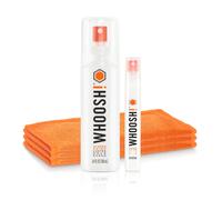 WHOOSH! Kit de Nettoyage pour Écran Screen Shine Duo - Nettoyant écran double format, Idéal pour Smartphones, iPad, Lunettes, Kindle, écran tactile et téléviseurs - Chiffon 15x15cm et Spray 8ml/100ml