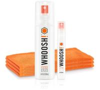 WHOOSH - Kit Nettoyant Écran Duo+ 100 ml + 8 ml, Formule Oléophobique, 2 Chiffons Microfibre, TV, PC, Mac, Smartphone