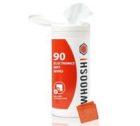 WHOOSH! Lingettes Nettoyantes Écran 90 Unités Pour Nettoyage Écran TV Lunettes Voiture Ordinateur Portable Avec Chiffon Microsuede Sans Peluches Non Abrasif Finition Sans Traces Nettoyant Écran