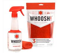 WHOOSH! Nettoyant d’écran OLED Pro - 500 ML avec 4 Chiffons en Microfibre pour téléviseurs (Paquet), écrans LCD et LED - sans Traces, sûr et Non Toxique