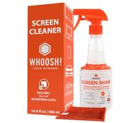 WHOOSH! Nettoyant pour écran de télévision Pro 500 ML pour OLED, moniteurs LED avec Chiffon Microfibre - Non Toxique, sans Alcool, sans Traces ni résidus pour la Maison, Le Bureau et Le Studio