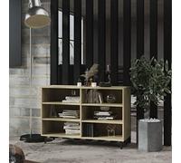 WHOPBXGAD Buffet Bibliothèque Industriel en Bois d'Ingénierie Chêne Sonoma avec 6 Étages, Armoire de Rangement Multifonction 103.5x35x70 cm pour Salon et Bureau, Design Moderne et Stable