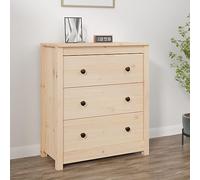 WHOPBXGAD Buffet en Bois de Pin Massif 70x35x80 cm, Armoire de Rangement Salon avec Dessus Solide, Meuble de Séjour Rustique et Pratique pour Organiser et Décorer Votre Intérieur