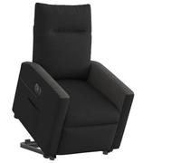 WHOPBXGAD Electric Lift and Recliner Chair for Elderly, Power Reclining Sofa with Massage and Heat, Remote Control, Easy Stand Up Assist, Comfortable Fabric Recliner for Living Room, Black