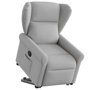 WHOPBXGAD Electric Lift and Recliner Chair for Elderly, Power Reclining Sofa with Massage, Remote Control, Grey Fabric, Comfortable Home Office Recliner Chair for Living Room, Max Load 110kg
