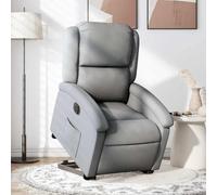 WHOPBXGAD Electric Lift and Recliner Chair for Elderly, Power Reclining Sofa with Remote, Grey Fabric Lounge Chair for Living Room, Home Comfort, Max Load 110kg, Easy Stand Assist