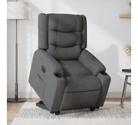 WHOPBXGAD Electric Lift Chair Recliner for Elderly, Power Reclining Sofa with Remote, Massage and Heat, Grey Fabric, Comfortable Seat for Living Room, Bedroom, Max Load 110kg