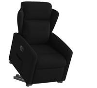 WHOPBXGAD Electric Lift Recliner Chair for Elderly Adults, Power Rise Assist and Tilt Function, Soft Fabric Reclining Chair with Massage and Heat, Comfortable Home Theater Seat, Black