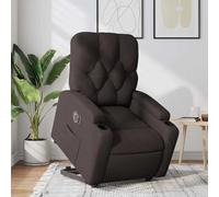WHOPBXGAD Electric Lift Recliner Chair for Elderly and Seniors, Power Lift and Recline, Massage, Cup Holders, Dark Brown Fabric, Comfortable Reclining Chair for Living Room, Home Theater, Max 110kg