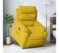 WHOPBXGAD Electric Lift Recliner Chair for Elderly, Power Lift and Recline Function, 135 Degree Tilt, Velvet Fabric, Yellow, with Side Pocket, Max Load 110kg, Comfortable Home Living Room Seat