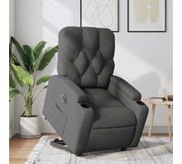 WHOPBXGAD Electric Lift Recliner Chair for Elderly, Power Lift and Recline, Massage Heated, Grey Fabric, Wide Seat, Remote Control, Home Living Room Comfort