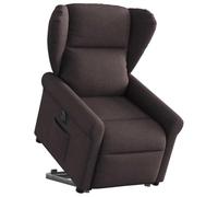 WHOPBXGAD Electric Lift Recliner Chair for Elderly, Power Lift with Massage and Heat, Remote Control, Soft Fabric, Brown Reclining Chair for Living Room, Bedroom, Max Load 110kg