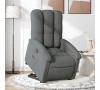 WHOPBXGAD Electric Lift Recliner Chair for Elderly, Power Reclining Sofa with Massage, Adjustable Lazy Chair for Living Room, Dark Grey Fabric, 110kg Capacity