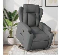 WHOPBXGAD Electric Lift Recliner Chair for Elderly, Power Rise Assist Reclining with Manual Tilt, Grey Fabric Lift for Living Room, Max Load 110kg, Comfortable Senior Chair