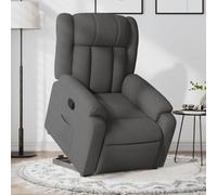 WHOPBXGAD Electric Lift Recliner Chair for Elderly with Power Standing Assist, Manual Tilt to 135 Degrees, Soft Fabric, Dark Grey, Max Load 110kg, Comfortable for Living Room and Bedroom