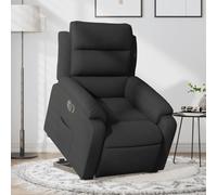 WHOPBXGAD Electric Power Lift Recliner Chair for Elderly, Black Fabric Massage Reclining with Remote, Heavy Duty Lift Chair for Living Room, Home Theater, Adjustable Positions, Max Load 110kg