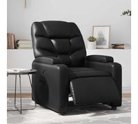 WHOPBXGAD Electric Recliner Chair Black Faux Leather Power Lift Reclining Sofa with Cup Holders, Massage and Heat, Modern Living Room Furniture for Relaxation