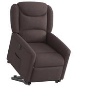 WHOPBXGAD Electric Recliner Chair for Elderly and Adults, Power Lift Recliner with Remote, Massage and Heat, Soft Fabric, Dark Brown, Supports 110kg, Easy Assembly for Living Room and Bedroom