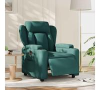 WHOPBXGAD Electric Recliner Chair, Power Lift Recliner Sofa with Massage and Heat, Adjustable Positions, Cup Holders, Dark Green Fabric, for Living Room, Home Theater, Elderly, Max Load 110kg