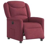 WHOPBXGAD Electric Recliner Chair, Power Lift Recliner with Massage and Heat, Adjustable Positions, Soft Fabric, Bordeaux Red, for Living Room, Home Theater, Elderly, Max Load 110kg