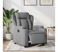 WHOPBXGAD Electric Recliner Chair, Power Lift Recliner with Massage and Heat, Modern Fabric Reclining Sofa for Living Room, Adjustable Headrest and Lumbar Support, Grey