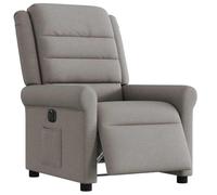 WHOPBXGAD Electric Recliner Chair with Power Lift, 135° Adjustable Tilt, Taupe Fabric Upholstery, Comfortable Living Room Sofa for Relaxation, Reading, and Napping, Supports 110kg