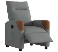 WHOPBXGAD Electric Recliner Chair with Power Lift, Adjustable Footrest and Backrest, 135 Degree Tilt, Grey Fabric, for Living Room and Bedroom, Max Load 110kg, Comfortable Home Theater Seating