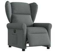 WHOPBXGAD Electric Recliner Chair with Power Lift, Adjustable Footrest and Lumbar Support, Grey Fabric Lounge Chair for Living Room, Home Theater, Elderly Comfort, Max Load 110kg, Easy Assembly