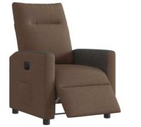 WHOPBXGAD Electric Recliner Chair with Power Lift and Massage, Adjustable Brown Fabric Lounge Chair for Living Room and Bedroom, Ergonomic Comfort with Side Pocket, Supports 110kg