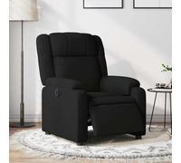 WHOPBXGAD Electric Recliner Chair with Power Lift and Massage, Adjustable Power Reclining Sofa with Cup Holders, Heated Massage Lounger for Living Room, Home Theater, Black Fabric, Supports 110 kg