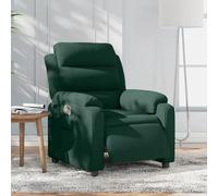 WHOPBXGAD Electric Recliner Chair with Power Lift, Dark Green Velvet Fabric, 135 Degree Adjustable, Massage and Heating, for Living Room and Bedroom, Max Load 110kg, Easy Assembly