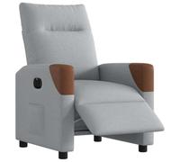 WHOPBXGAD Electric Recliner Chair with Power Lift Function, Adjustable Footrest and Backrest, Comfortable Fabric Lounge Chair for Living Room and Bedroom, Grey Modern Design, Supports 110kg