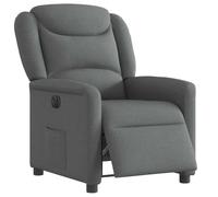 WHOPBXGAD Electric Recliner Chair with Power Lift Function, Adjustable Headrest and Lumbar Support, Massage and Heating, Modern Fabric Lounge Chair for Living Room, Bedroom, Office, Dark Grey