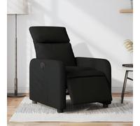 WHOPBXGAD Electric Recliner Chair with Power Lift, Massage and Heat, Black Fabric Reclining Sofa for Living Room, Adjustable Headrest and Lumbar Support, 135° Tilt, Remote Control, Max Load 110kg