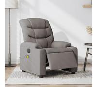 WHOPBXGAD Electric Recliner Massage Chair with Vibration, 6-Point Massage & USB Power, 135-Degree Adjustable, Taupe Fabric for Living Room and Bedroom, Max Load 110kg