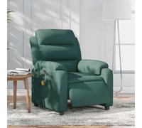 WHOPBXGAD Electric Recliner Massage Chair with Vibration, Dark Green Fabric, 6-Point Massage, 135-Degree Tilt, USB Powered, for Living Room and Bedroom Relaxation, Max Load 110kg