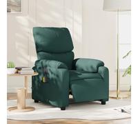 WHOPBXGAD Electric Recliner Massage Chair with Vibration, Dark Green Fabric, 6-Point Massage, USB Powered, 135° Adjustable, for Living Room and Bedroom Relaxation, Max Load 110kg