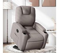 WHOPBXGAD Fauteuil Inclinable Electrique avec Fonction Levage, Fauteuil Relax Taupe Tissu pour Personnes Agées et Convalescence, Siège Reclinable Manuel 135°, Cadre Solide, Capacité 110 kg